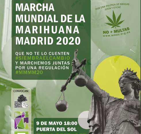 El próximo 9 de mayo tendrá lugar la Marcha Mundial de la Marihuana de Madrid