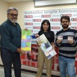 Iñigo Garduño, Irene Álvarez, y José Luis Rodríguez Valdés, responsables de CCOO, presentan la campaña "Tus derechos, la mejor medicina", dirigida a las trabajadoras del sector de la Dependencia