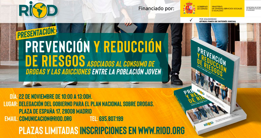 Presentación de la Guía “Prevención y reducción de riesgos asociados al consumo de drogas y las adicciones entre la población joven”