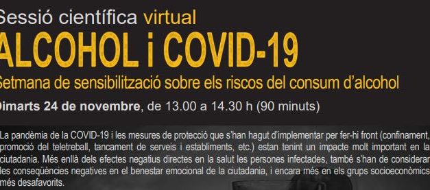 Sesión “ALCOHOL y COVID-19” para celebrar Semana de sensibilización sobre los riesgos del consumo del alcohol