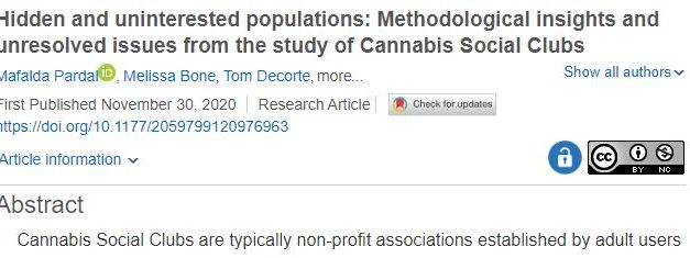 Poblaciones ocultas: apuntes del estudio de los clubes sociales de cannabis