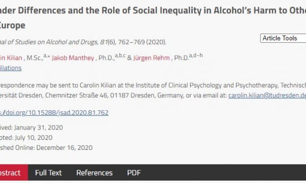 Alcohol y daños a terceras personas en Europa: diferencias de género y el papel de la desigualdad social