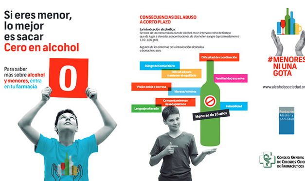 España: Las farmacias inician una campaña de educación sanitaria para prevenir el consumo de bebidas alcohólicas en menores
