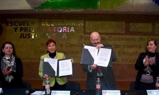 México: Firma CONADIC convenio con escuelas para prevenir adicción en jóvenes