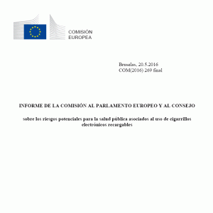 Informe sobre los riesgos potenciales para la salud pública asociados al uso de cigarrillos electrónicos recargables