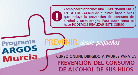 Murcia: Salud ofrece nuevos cursos ‘on line’ para que los padres aprendan a prevenir el consumo de alcohol en sus hijos