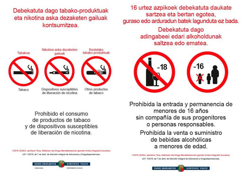 País Vasco (España): Estas son las señales que prohibirán la entrada de menores a los bares
