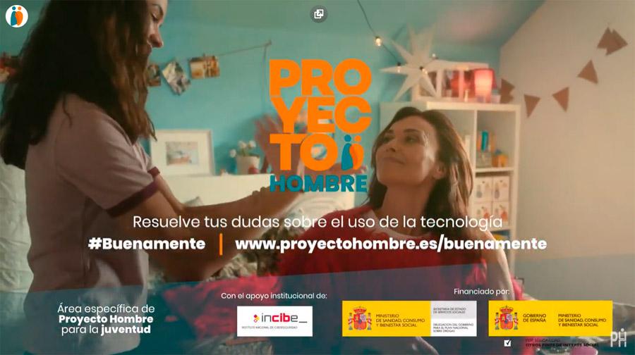 #Buenamente, la nueva campaña de Proyecto Hombre centrada en el buen uso de la tecnología