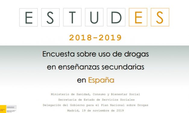 Presentación de la XIII Encuesta sobre Uso de Drogas en Enseñanzas Secundarias en España (ESTUDES 2018-2019)