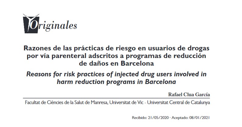 Razones de las prácticas de riesgo en usuarios de drogas por vía parenteral adscritos a programas de reducción de daños en Barcelona