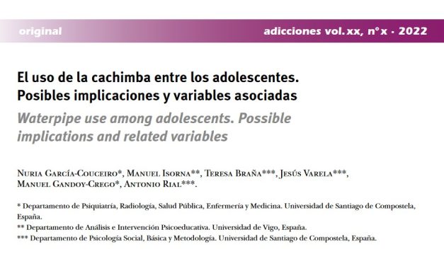 El uso de la cachimba entre adolescentes. Posibles implicaciones y variables asociadas