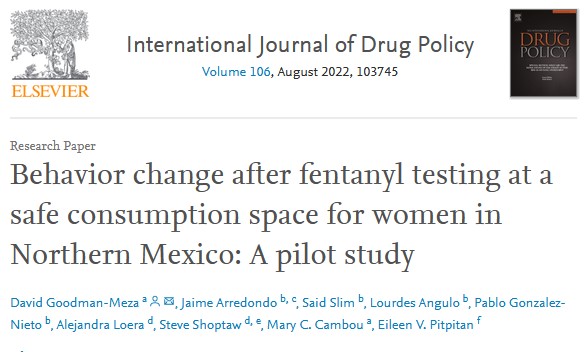 Cambio de comportamiento después de la prueba de fentanilo en un espacio de consumo seguro para mujeres en el norte de México: un estudio piloto