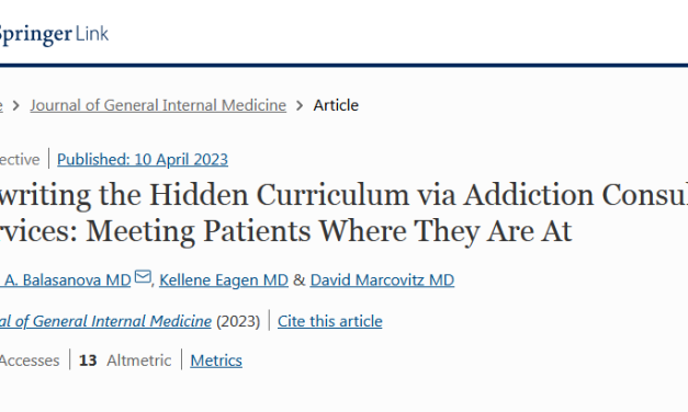 Reescribiendo el plan de estudios oculto a través de los servicios de consulta de adicciones: conocer a los pacientes donde se encuentran