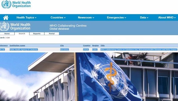 La OMS designa a la Subdirección General de Adicciones del Govern de Cataluña como centro colaborador