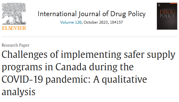 Desafíos de implementar programas de suministro más seguros en Canadá durante la pandemia de COVID-19: un análisis cualitativo