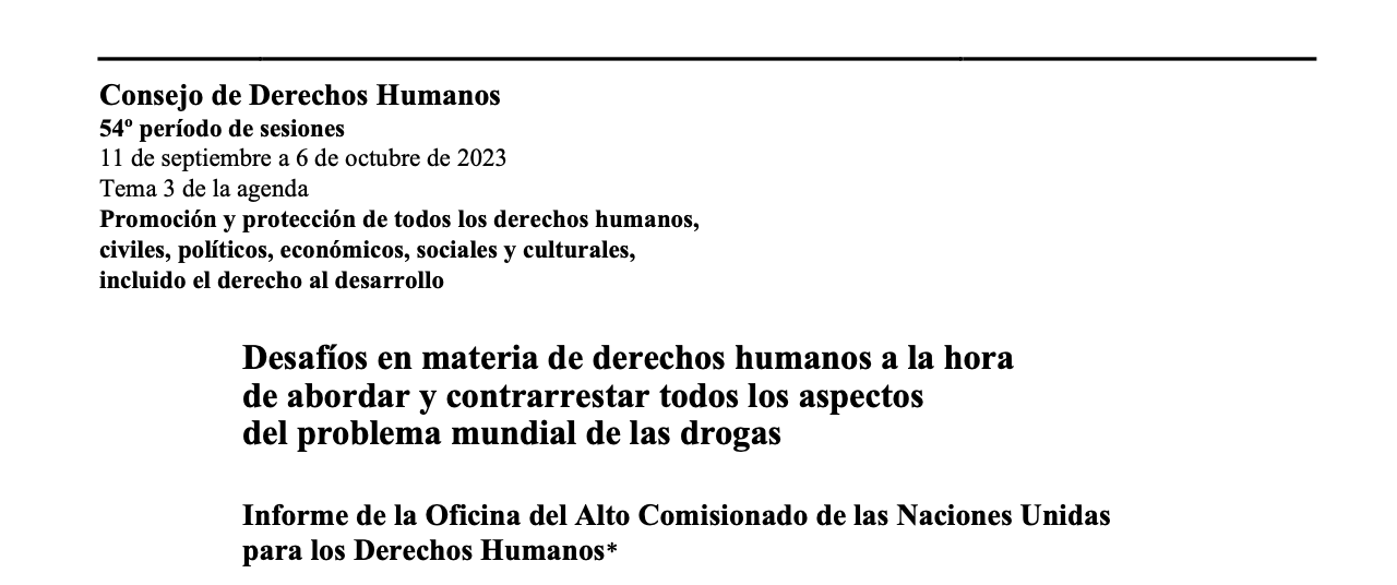 La “guerra contra las drogas” y las vulneraciones a los derechos humanos