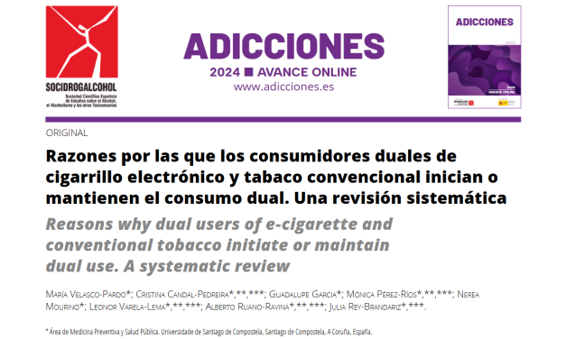 Razones por las que los consumidores duales de cigarrillo electrónico y tabaco convencional inician o mantienen el consumo dual